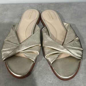 Cole Haan Gold Leather Sandals - Size 10